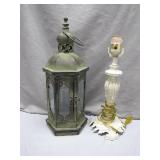 Decorative Lantern With Lamp Base Set