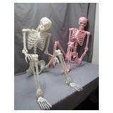 5-Foot Poseable Pink Glitter & White Skeletons