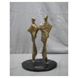 Abstract Bronze Figurative Sculpture on Marble...