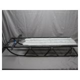 Traditional Wooden Sled With Metal Runners
