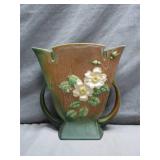 1940's Roseville White Rose Vase 987-9'