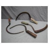 Four Vintage Sickle Tools