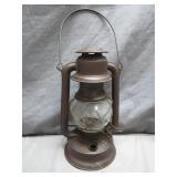 Rustic Metal Kerosene Lantern with Glass Globe