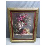 Framed Still Life With Cherub Motif