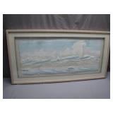 Framed Lighthouse Embossed Artwork