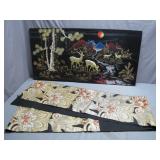 Oriental Table Runner with Decorative Panel