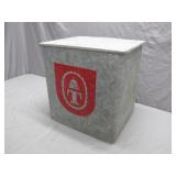 Galvanized Milk Box With Thompson's Branding