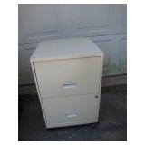 Compact Metal Filing Cabinet on Wheels
