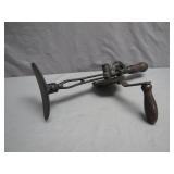 Hand-Crank Drill with Red Gear Detail
