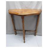 Half-Moon Console Table with Turned Legs