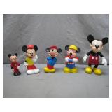 5 Mickey Mouse Figurines