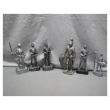 6 Medieval Knight Figurines