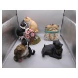 4 Lenox Cat Figures