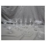 Elegant Assorted Crystal Glassware Set