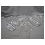 Large Crystal Glass Lot w/ Multiple Designs