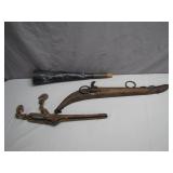 Rustic Farm Tools and Tin Funnel Set