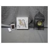 Bird Theme Clock, Canvas & Thermometer