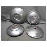 4 Classic Metal Hubcaps