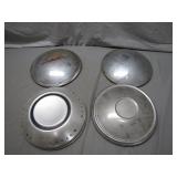 4 Vintage Hubcaps: Nash, AMC, Plymouth