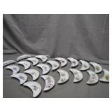 20 Floral Bone China Crescent Dishes