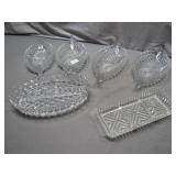 Cut Crystal Relish Dishes