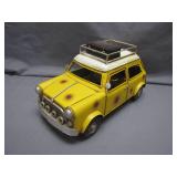 Model Miniature Yellow Car with Roof Rack