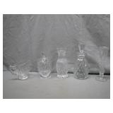 Five Crystal Decorative Items