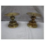 Brass Candle Holders with Spiked Tops