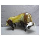 Beautiful Art Glass Bull Sculpture