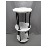 3-Tier Marble and Metal Display Stand