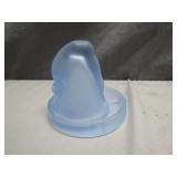 Blue Opalescent McKee Bottoms Up Shot Glass on...