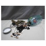 Mason Jar of Costume Jewelry