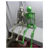 Poseable Skeleton Duo: Chrome & Green Alien