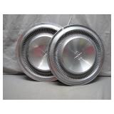 Vintage Pair of Lincoln OEM Hubcaps