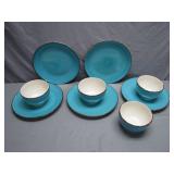 Royal Norfolk Teal Dinnerware Set