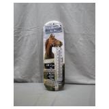 Metal Thermometer With Horse Graphics