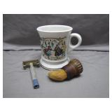 20th-Century Shaving Mug and Accessories