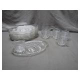 Glass Snack Plates and Cups