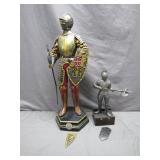 2 Knight Figurines with Shields