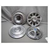 4 Assorted Classic Hubcaps