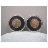 2 Silver Roosevelt Dimes: 1951-D & 1957-D