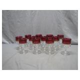 12 Ruby-Trimmed Goblets