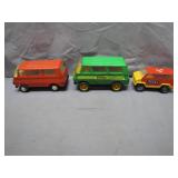 Three Tonka Toy Vans