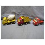3 Tonka Diecast Trucks: Cement, Dump & Cab