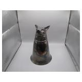 Engraved Fox-Head Pewter Cup With Historical...
