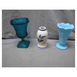 3 Decorative Glass & Ceramic Vessels