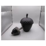 Heavy Acorn Paperweight with Removable Lid