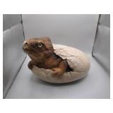 Dinosaur Hatchling Figurine in Egg Sculpture