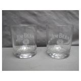 Jim Beam Black Glasses With Baseball Detail