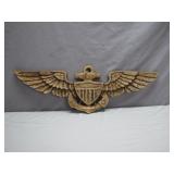 Wooden US Naval Aviator Wing Plaque